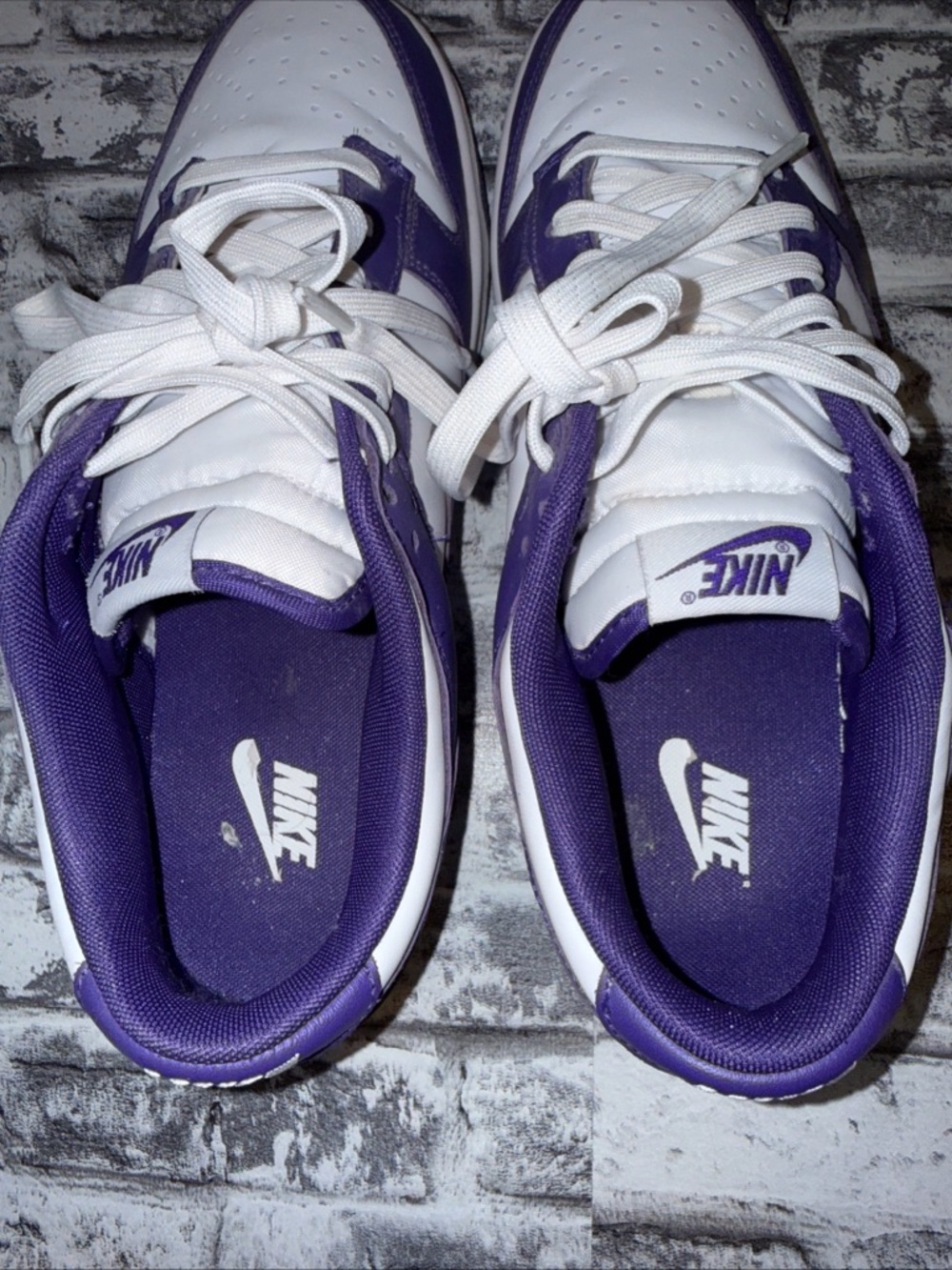 Used Nike Dunk Low Retro White Court Purple Men's Sneaker DD1391-104 Low Sz 11M - Picture 8 of 12